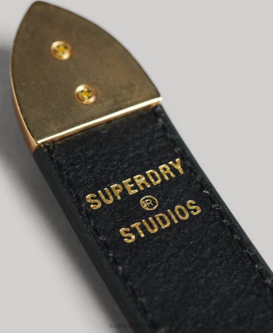 Superdry centura de piele occidentala accesorii negru femei JX0Z4216