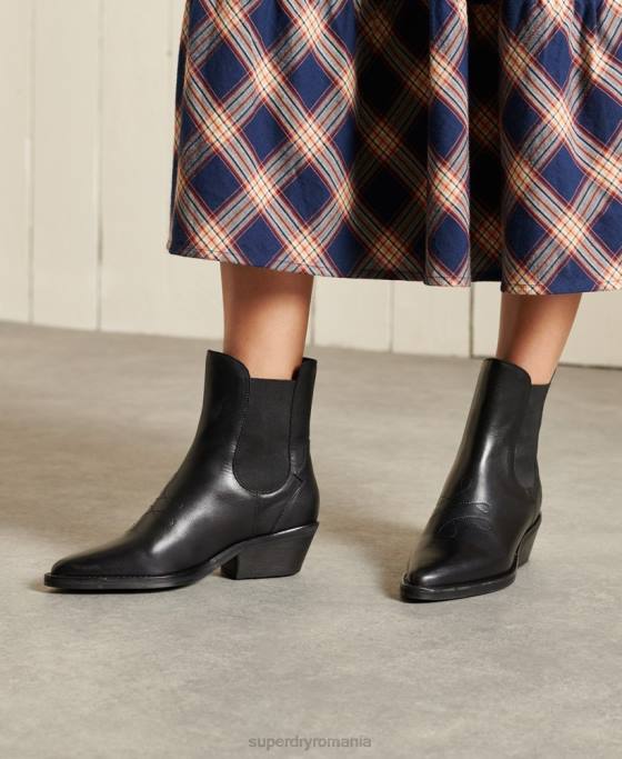 Superdry cizme occidentale pantofi negru femei JX0Z4424