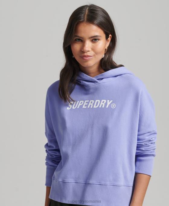 Superdry cod core sport crop box hanorac îmbrăcăminte Violet femei JX0Z6071