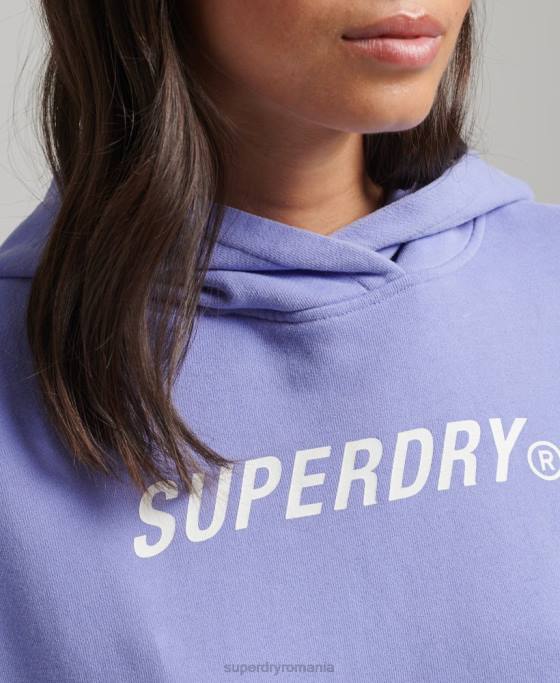 Superdry cod core sport crop box hanorac îmbrăcăminte Violet femei JX0Z6071