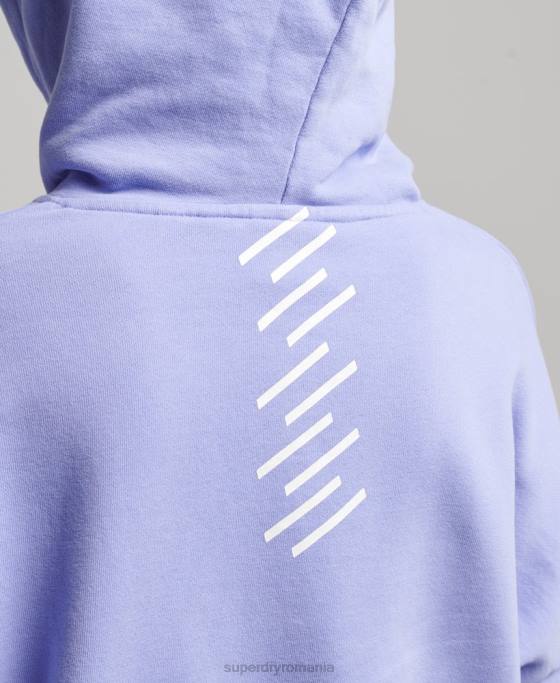 Superdry cod core sport crop box hanorac îmbrăcăminte Violet femei JX0Z6071