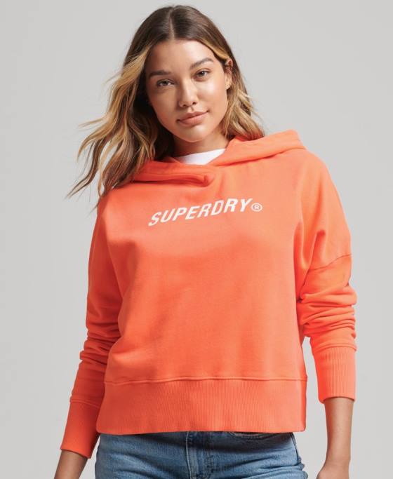 Superdry cod core sport crop box hanorac îmbrăcăminte roz femei JX0Z5937