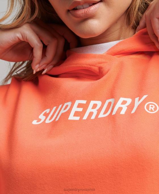 Superdry cod core sport crop box hanorac îmbrăcăminte roz femei JX0Z5937