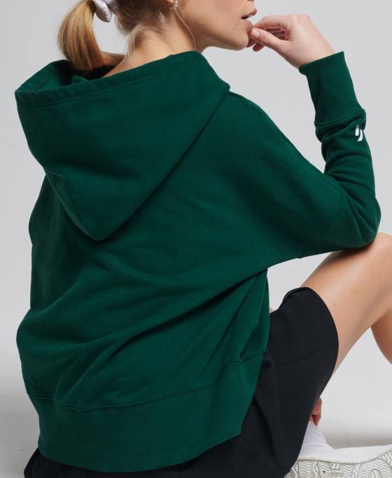 Superdry cod core sport crop box hanorac îmbrăcăminte verde femei JX0Z5955