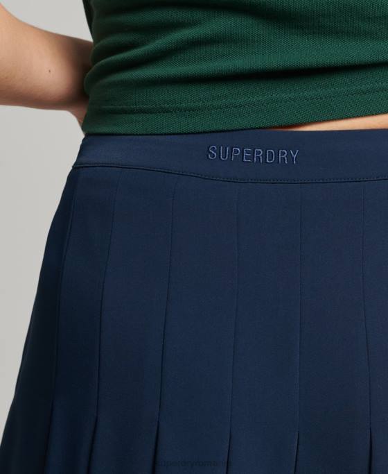 Superdry cod esențial fustă de tenis îmbrăcăminte marina femei JX0Z6509