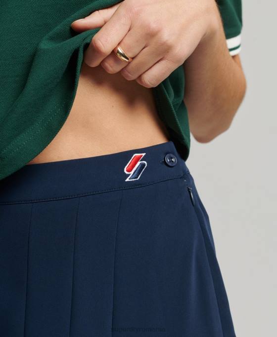 Superdry cod esențial fustă de tenis îmbrăcăminte marina femei JX0Z6509
