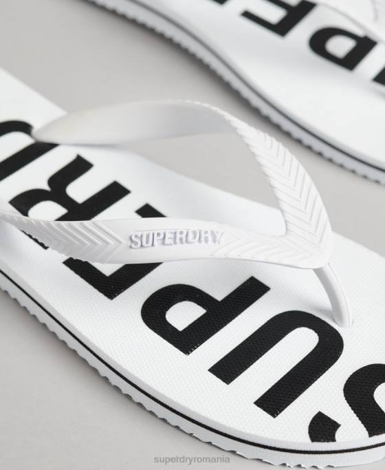 Superdry cod esențial șlapi pantofi alb bărbați JX0Z1916