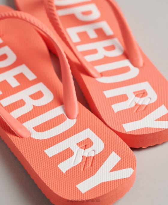 Superdry cod esențial șlapi pantofi coral femei JX0Z4416