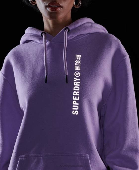 Superdry cod liniar hanorac largi îmbrăcăminte Violet femei JX0Z3438