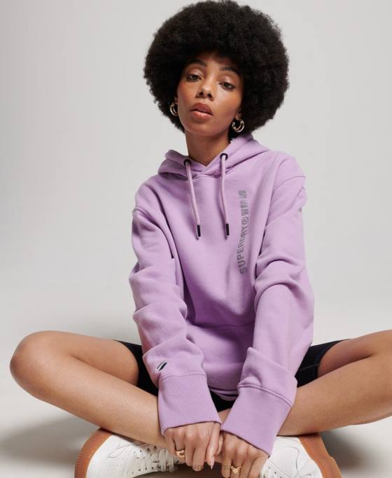 Superdry cod liniar hanorac largi îmbrăcăminte Violet femei JX0Z3438