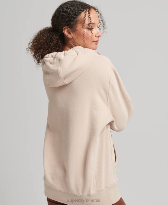 Superdry cod liniar hanorac largi îmbrăcăminte bej femei JX0Z5889