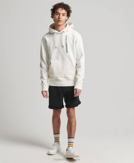 Superdry cod liniar largi hanorac deasupra capului îmbrăcăminte alb bărbați JX0Z6018