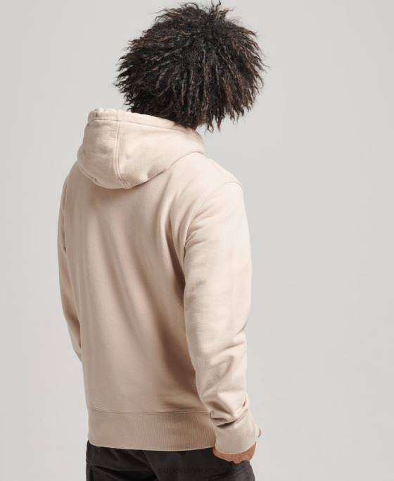 Superdry cod liniar largi hanorac deasupra capului îmbrăcăminte bej bărbați JX0Z5908