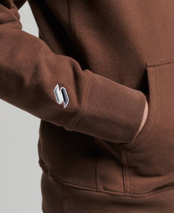 Superdry cod liniar largi hanorac deasupra capului îmbrăcăminte maro bărbați JX0Z5787