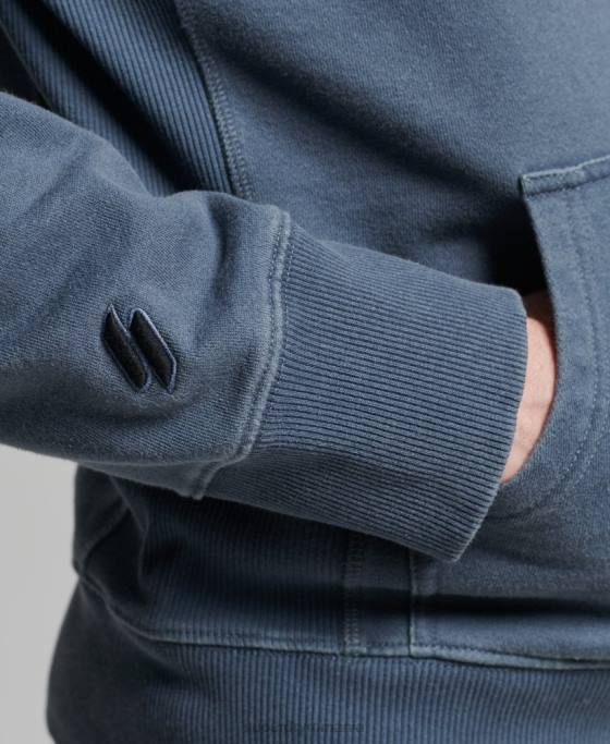 Superdry cod logo garment dye hanorac largi îmbrăcăminte marina bărbați JX0Z5180