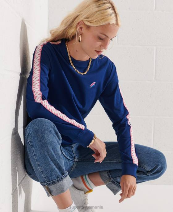 Superdry cod logo-ul de sus îmbrăcăminte marina femei JX0Z3073