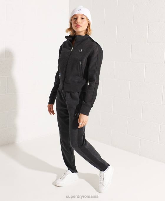 Superdry cod pantaloni de sport îmbrăcăminte gri inchis femei JX0Z6605