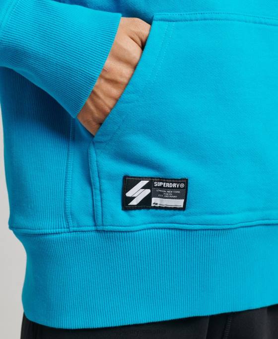 Superdry cod semitonuri largi cu glugă îmbrăcăminte albastru femei JX0Z6119