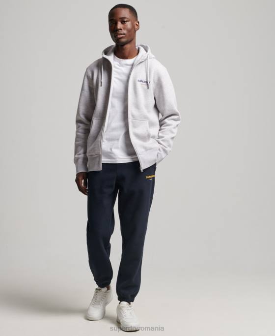 Superdry cod sportswear hanorac cu fermoar îmbrăcăminte gri bărbați JX0Z543