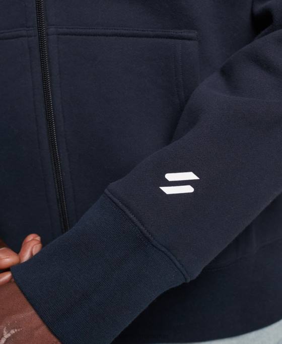 Superdry cod sportswear hanorac cu fermoar îmbrăcăminte marina bărbați JX0Z519