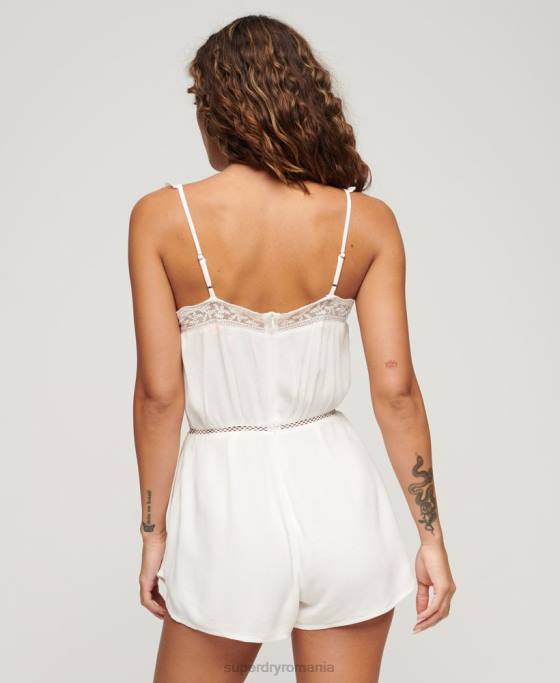 Superdry costum cami cu dantelă îmbrăcăminte cremă femei JX0Z2211