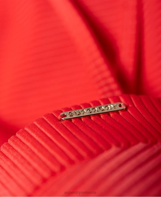 Superdry costum de baie cu cupe texturat alice îmbrăcăminte roșu femei JX0Z3262