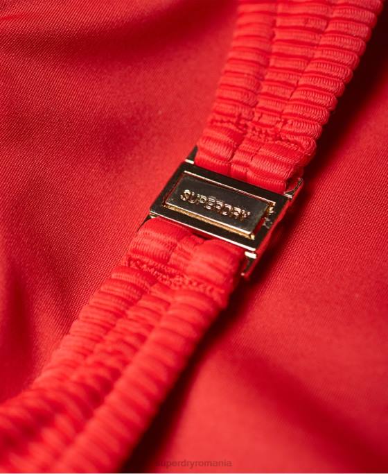 Superdry costum de baie cu cupe texturat alice îmbrăcăminte roșu femei JX0Z3262