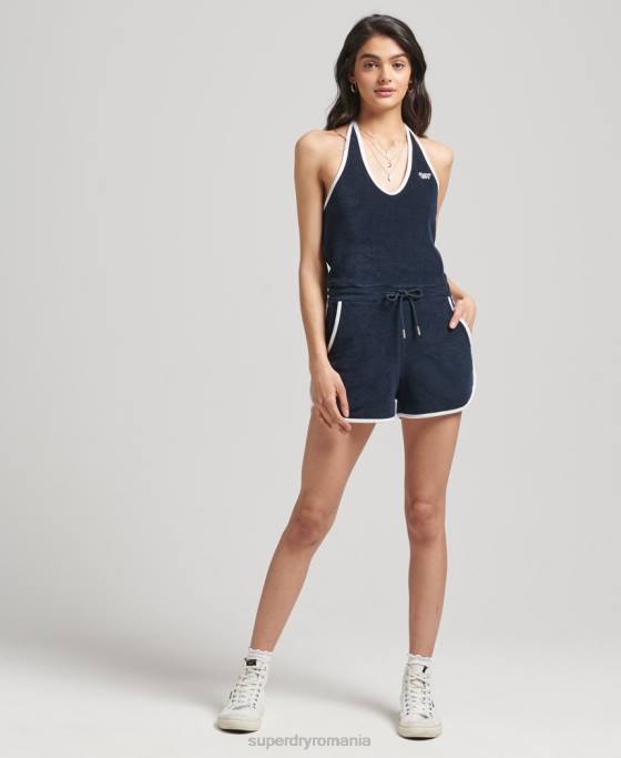 Superdry costum de joacă cu prosop de epocă îmbrăcăminte marina femei JX0Z4100