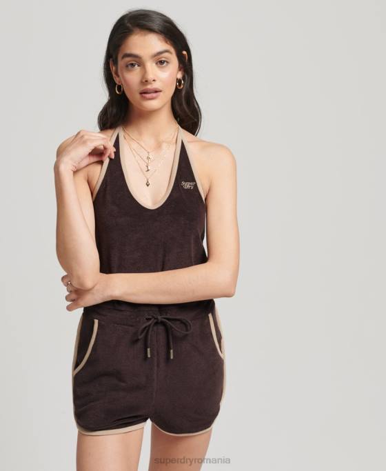Superdry costum de joacă cu prosop de epocă îmbrăcăminte maro femei JX0Z4103