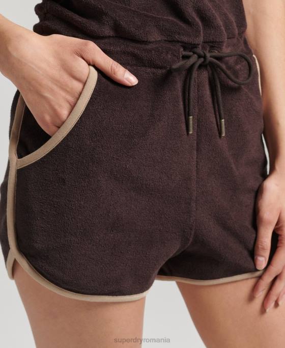 Superdry costum de joacă cu prosop de epocă îmbrăcăminte maro femei JX0Z4103