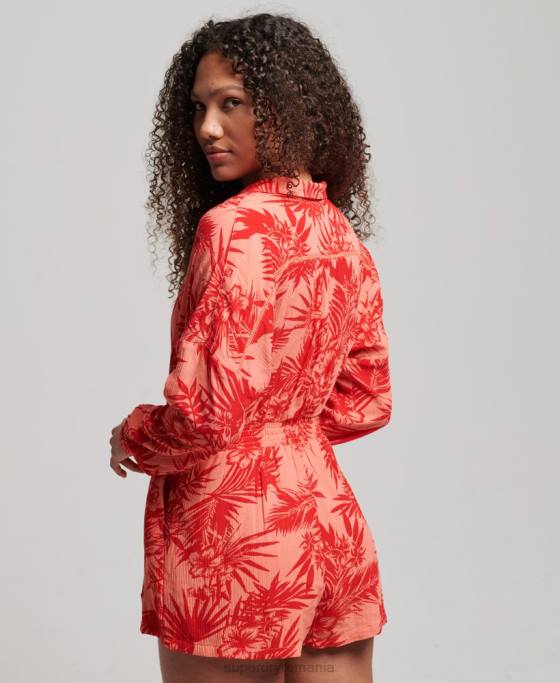 Superdry costum de plajă de epocă îmbrăcăminte coral femei JX0Z4097