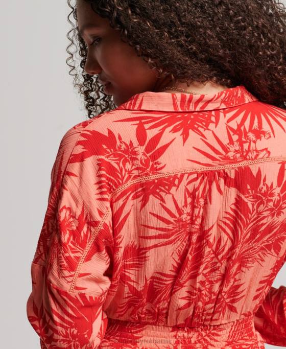 Superdry costum de plajă de epocă îmbrăcăminte coral femei JX0Z4097