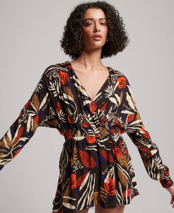 Superdry costum de plajă de epocă îmbrăcăminte maro femei JX0Z4095