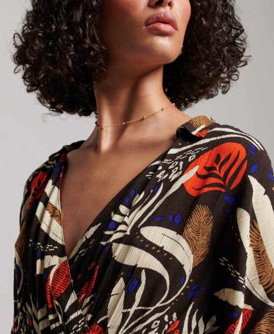 Superdry costum de plajă de epocă îmbrăcăminte maro femei JX0Z4095