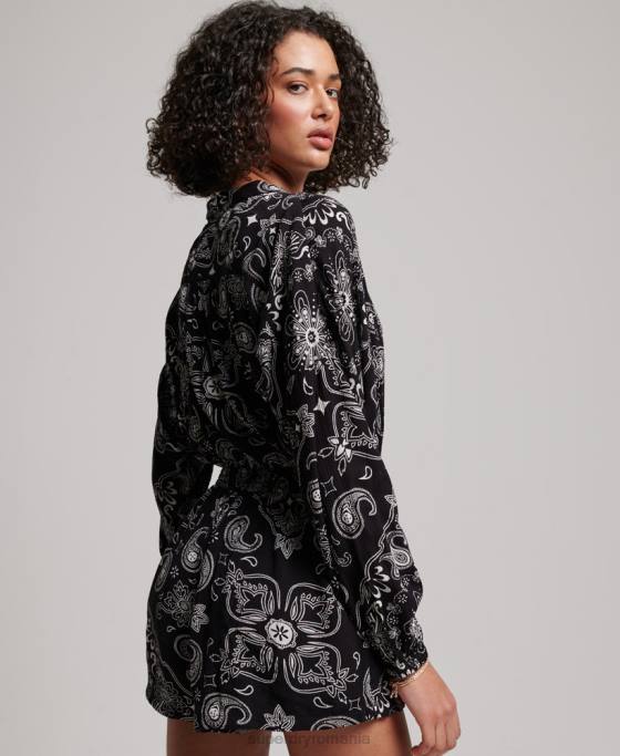 Superdry costum de plajă de epocă îmbrăcăminte negru femei JX0Z4093