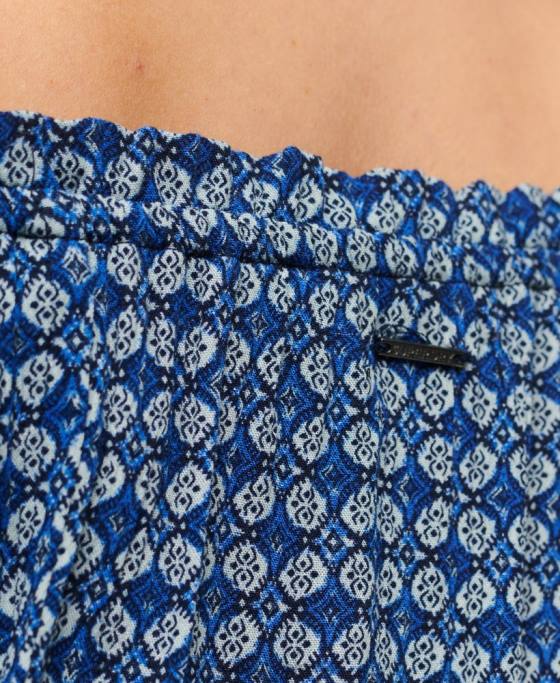 Superdry crop top cu mânecă scurtă îmbrăcăminte albastru femei JX0Z2023