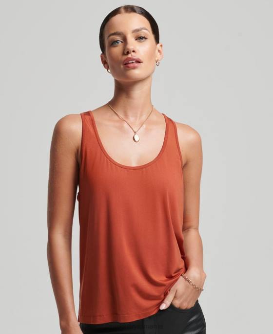 Superdry cupro tank top îmbrăcăminte roșu femei JX0Z6705