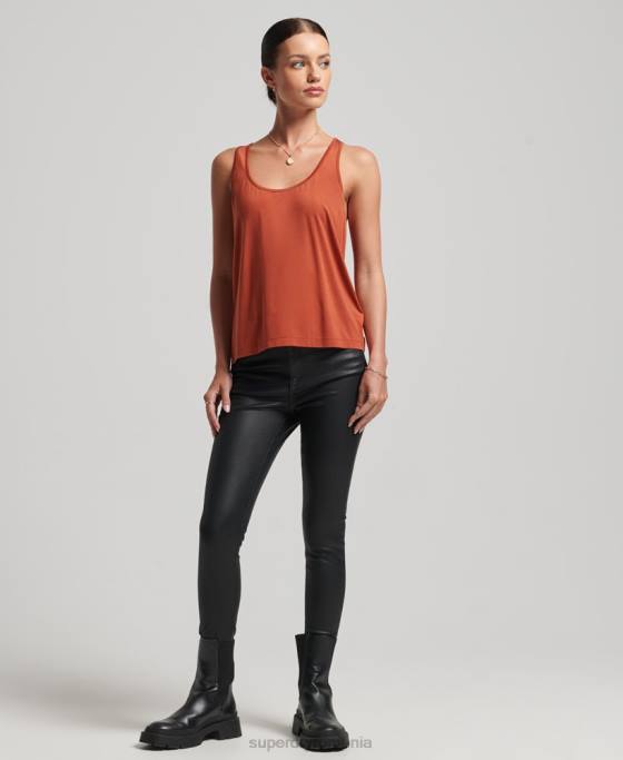 Superdry cupro tank top îmbrăcăminte roșu femei JX0Z6705
