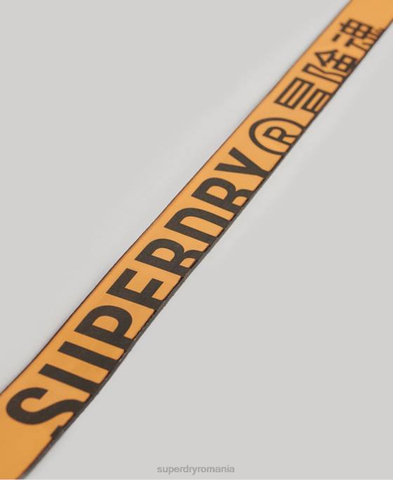 Superdry cutie cadou curea din piele gofrata accesorii bronzat bărbați JX0Z1650