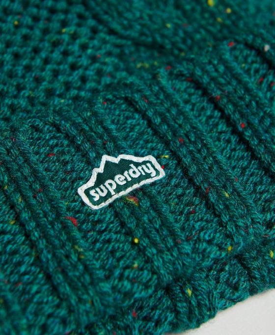 Superdry căciuliță din tricot cu cablu accesorii verde femei JX0Z4260