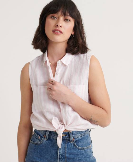 Superdry cămașă Aubrey îmbrăcăminte roz femei JX0Z3050