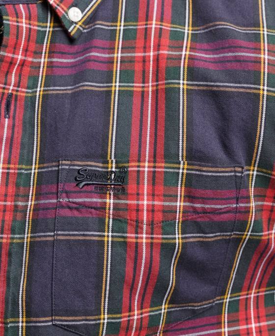 Superdry cămașă clasică cu nasturi de la Londra din bumbac organic îmbrăcăminte verde bărbați JX0Z203