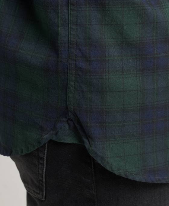 Superdry cămașă clasică cu nasturi de la Londra din bumbac organic îmbrăcăminte verde bărbați JX0Z215