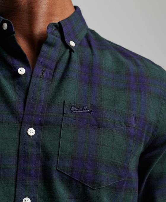 Superdry cămașă clasică londoneză cu nasturi îmbrăcăminte verde bărbați JX0Z164