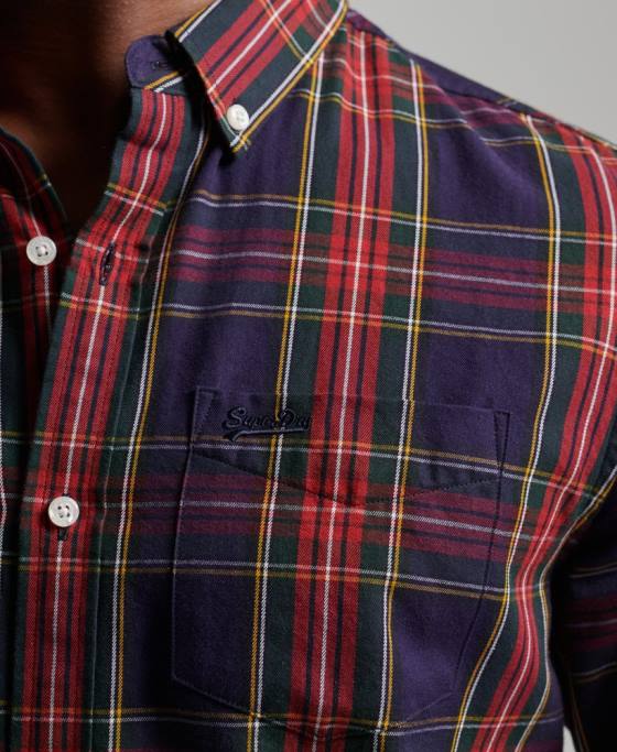 Superdry cămașă clasică londoneză cu nasturi îmbrăcăminte verde bărbați JX0Z165