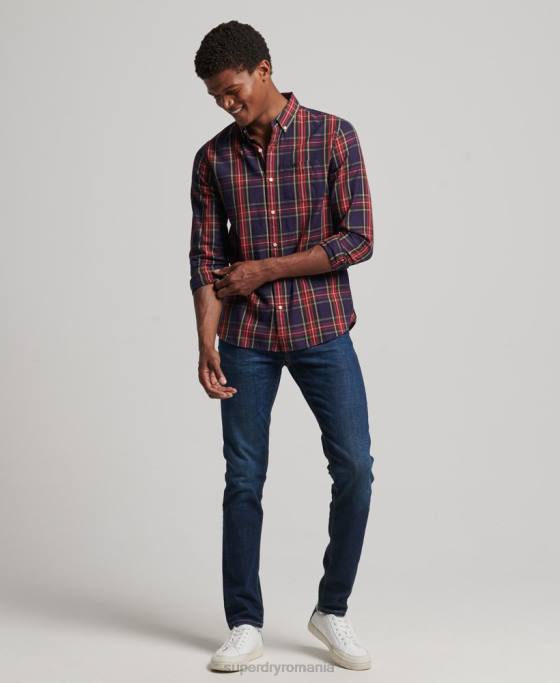 Superdry cămașă clasică londoneză cu nasturi îmbrăcăminte verde bărbați JX0Z165