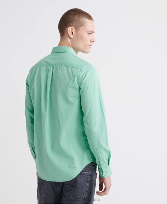 Superdry cămașă clasică twill lite cu mânecă lungă îmbrăcăminte verde bărbați JX0Z243