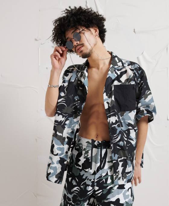 Superdry cămașă cu distopie energetică îmbrăcăminte multi bărbați JX0Z220