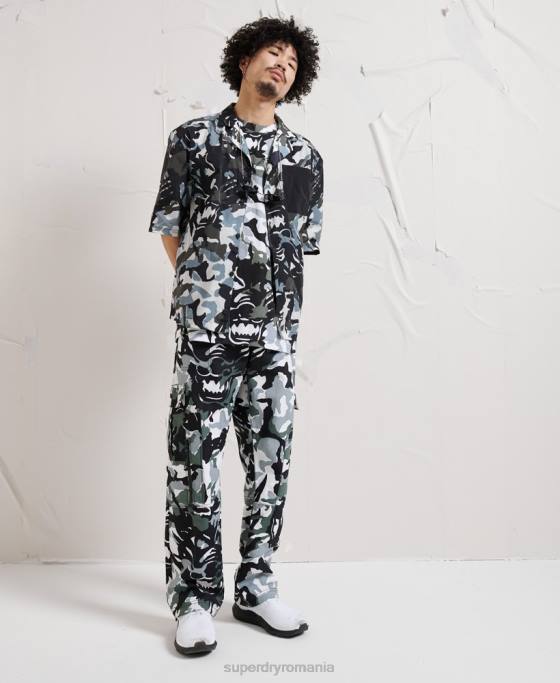 Superdry cămașă cu distopie energetică îmbrăcăminte multi bărbați JX0Z220