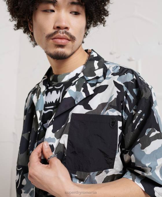 Superdry cămașă cu distopie energetică îmbrăcăminte multi bărbați JX0Z220